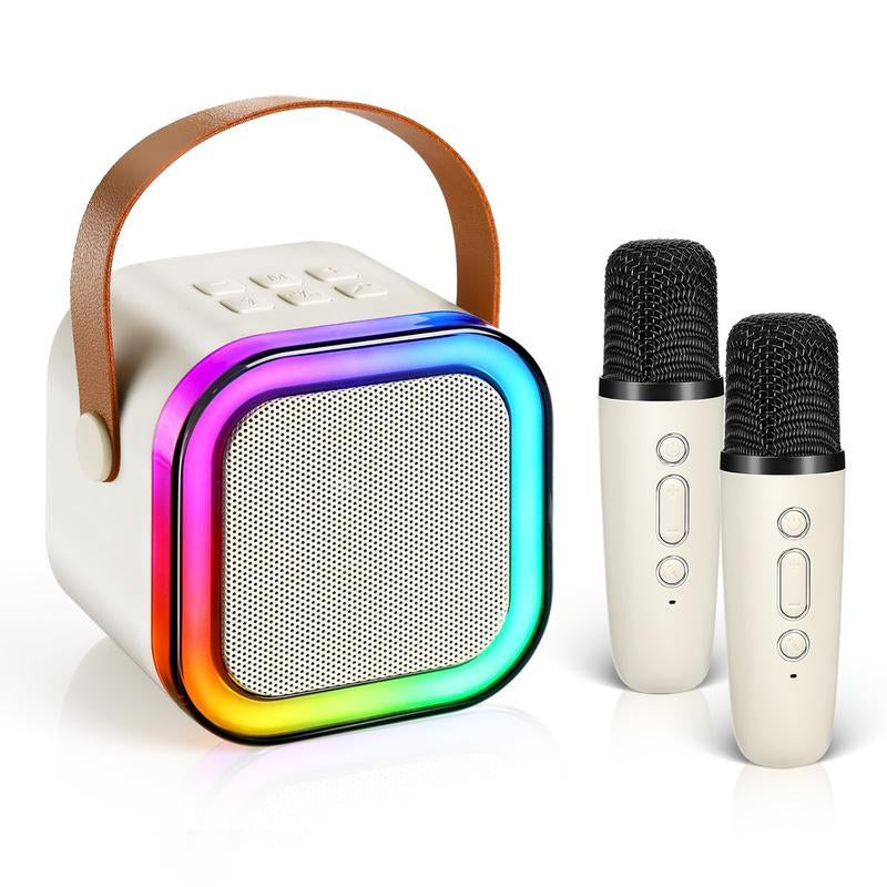 Mini Karaoke with Microphone Sound System, Portable Karaoke with 2 Wireless Microphones, Birthday Gifts for Girls and Children Aged 4-12, Family Gatherings,Tiktokshopbacktoschool Speaker Usb