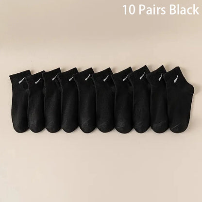 5/10/20/30 Pairs Women/Men Boat Socks Invisible Low Cut Silicone Summer No-Show Ankle Socks Solid Color Casual Breathable