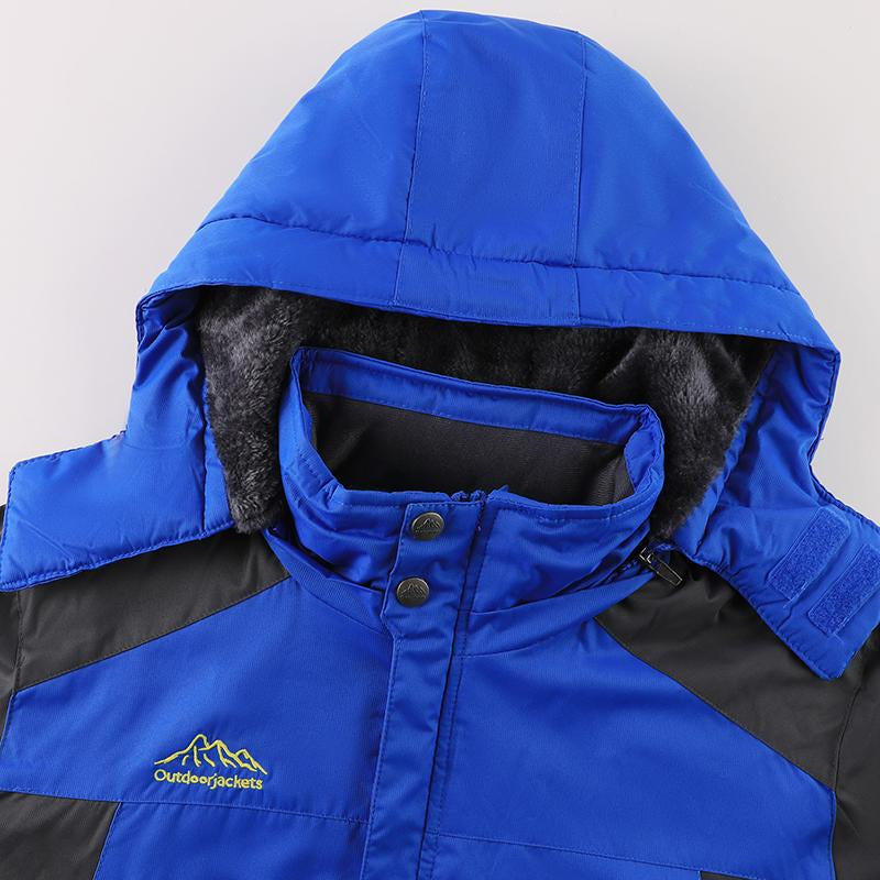 Men'S Windproof and Warm Fleece-Lined Winter Jacket - Soft Shell Construction, Adjustable Hem and Cuff, Zippered Pockets, Polyester Lining. Perfect for Skiing and Winter Hiking. Warm and Comfortable, Ideal for Men'S Winter Outerwear. Waterproof Windproof