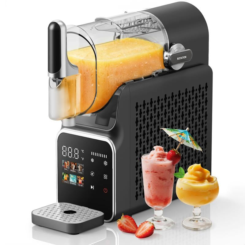 【Black Friday Deal】Smart Slushie Machine, No Ice Needed, 6 Preset Modes, LED Touchscreen, Auto Cleaning, Child Lock, Perfect for Smoothies, Cocktails & Milkshakes