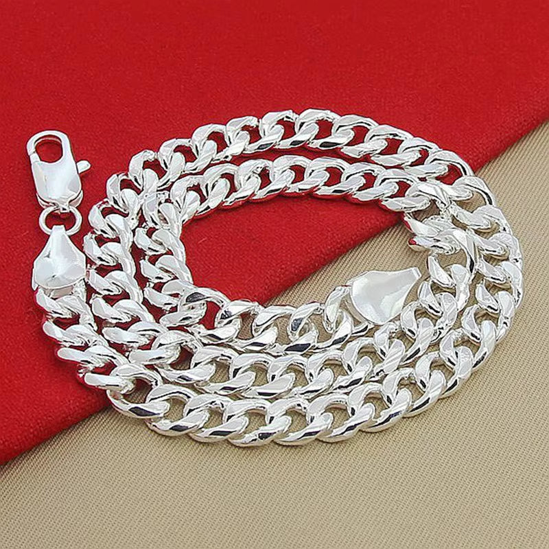 925 Silver Jewelry Sets for Women Men Sideway Necklaces Bracelets Jewelry Gifts