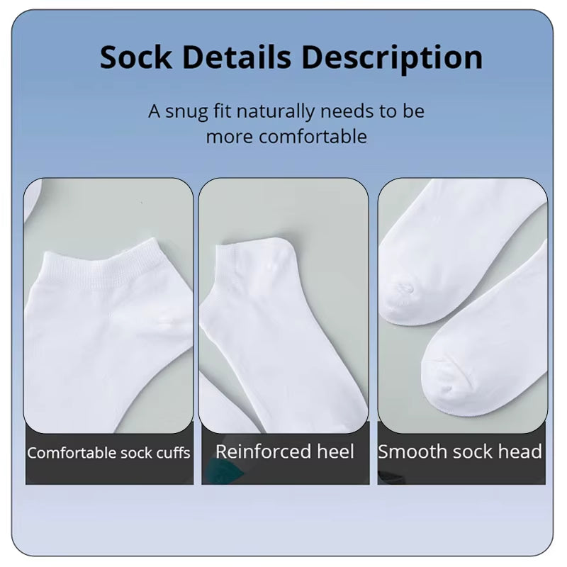 5/10/20/30 Pairs Women/Men Boat Socks Invisible Low Cut Silicone Summer No-Show Ankle Socks Solid Color Casual Breathable