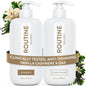 Routine Wellness Anti-Thinning Vanilla Cashmere & Oak Set - Volumizing, Strengthening, Hair Growth Support, Paraben Free, Sulfate Free, Vegan - 14 Oz