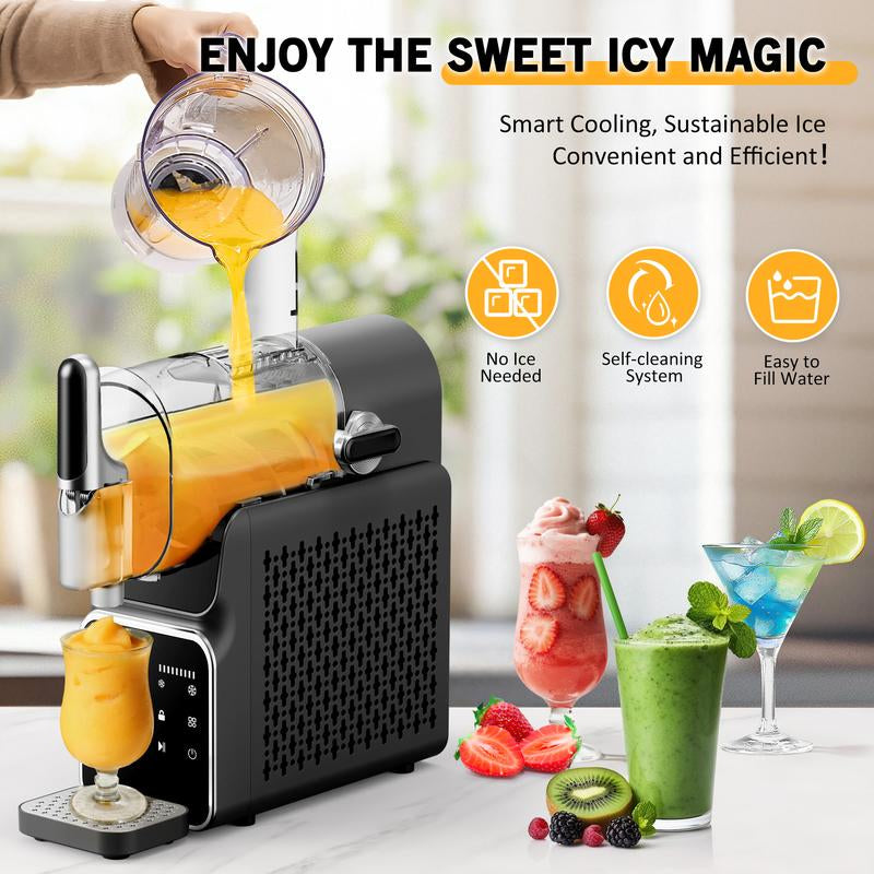 【Black Friday Deal】Smart Slushie Machine, No Ice Needed, 6 Preset Modes, LED Touchscreen, Auto Cleaning, Child Lock, Perfect for Smoothies, Cocktails & Milkshakes