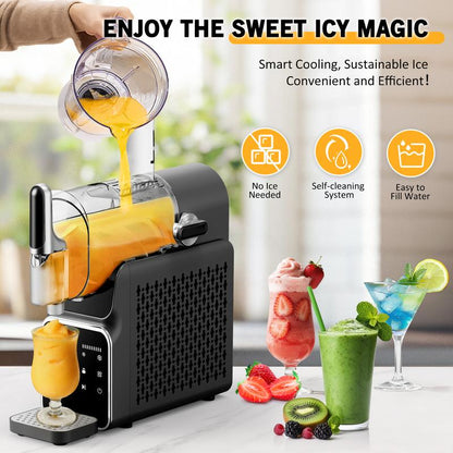 【Black Friday Deal】Smart Slushie Machine, No Ice Needed, 6 Preset Modes, LED Touchscreen, Auto Cleaning, Child Lock, Perfect for Smoothies, Cocktails & Milkshakes