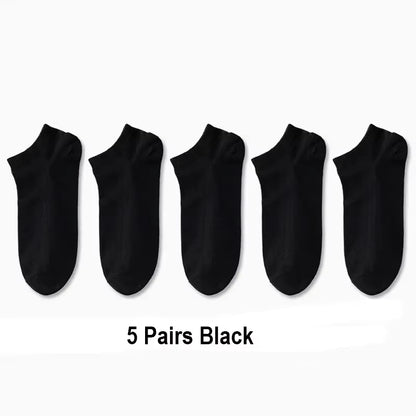 5/10/20/30 Pairs Women/Men Boat Socks Invisible Low Cut Silicone Summer No-Show Ankle Socks Solid Color Casual Breathable