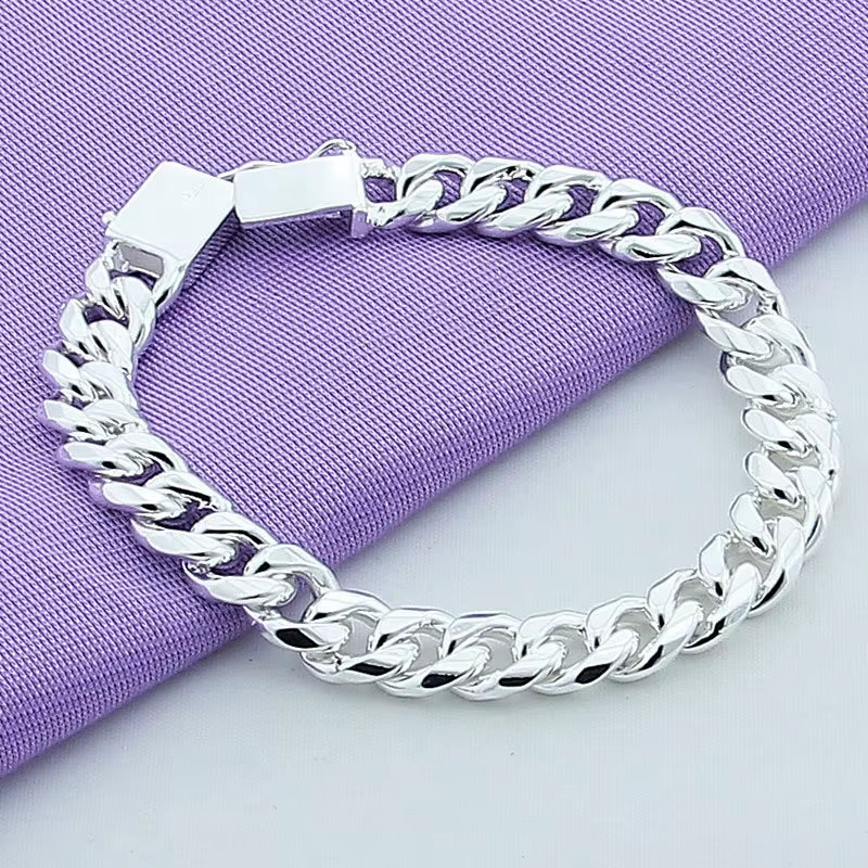 925 Silver Jewelry Sets for Women Men Sideway Necklaces Bracelets Jewelry Gifts