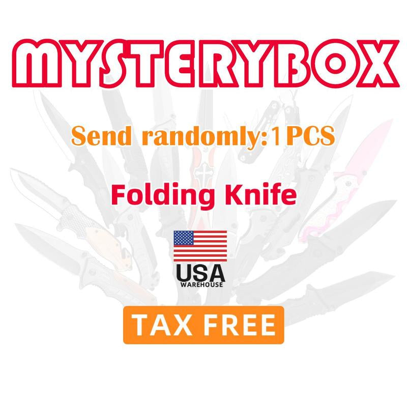 1 PCS Folding Knife, Mysterious Gift Box (Random Surprise Sent), Professionally Selected, Stainless Steel Knife, Multifunctional Outdoor Folding Knife, Limited Edition Halloween Version(May God Bless the Lucky Person with an Extra Knife or Whistle)
