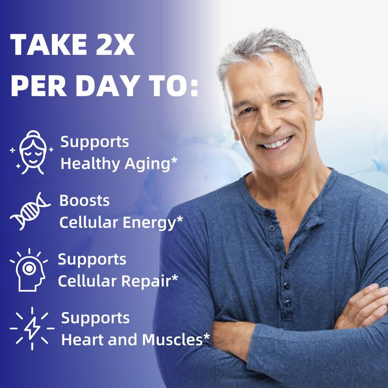 HIILEATHY NAD+ Pro Max - Pure 300Mg NAD+ Coq10 & Resveratrol Supplement with Black Pepper Extract for Energy Focus Heart Health Anti-Aging 60 Veggie Capsules Made in USA - Healthcare